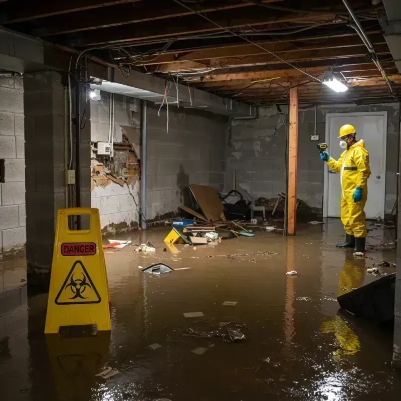 Flooded Basement Electrical Hazard in Upshur County, WV Property