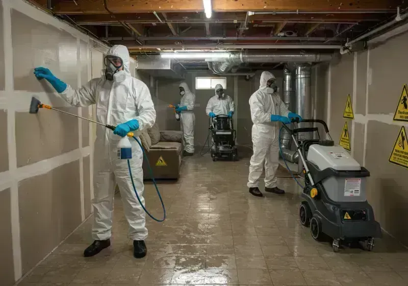 Basement Moisture Removal and Structural Drying process in Upshur County, WV